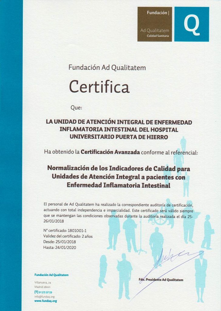 Certificación Avanzada Ad Qualitatem